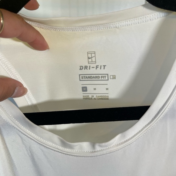 Nike White Sleeveless Midi Athletic Dress with Black Swoosh - Picture 7 of 7